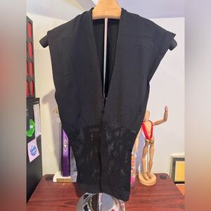 Leggings with Fishnet Ankle Accent